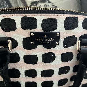 Kate Spade Pink, Black and White Plaid Purse and Wallet